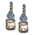 Earrings by Mariana Woman Exquisite Golden and Sapphire Swarovski Crystals - Image 3