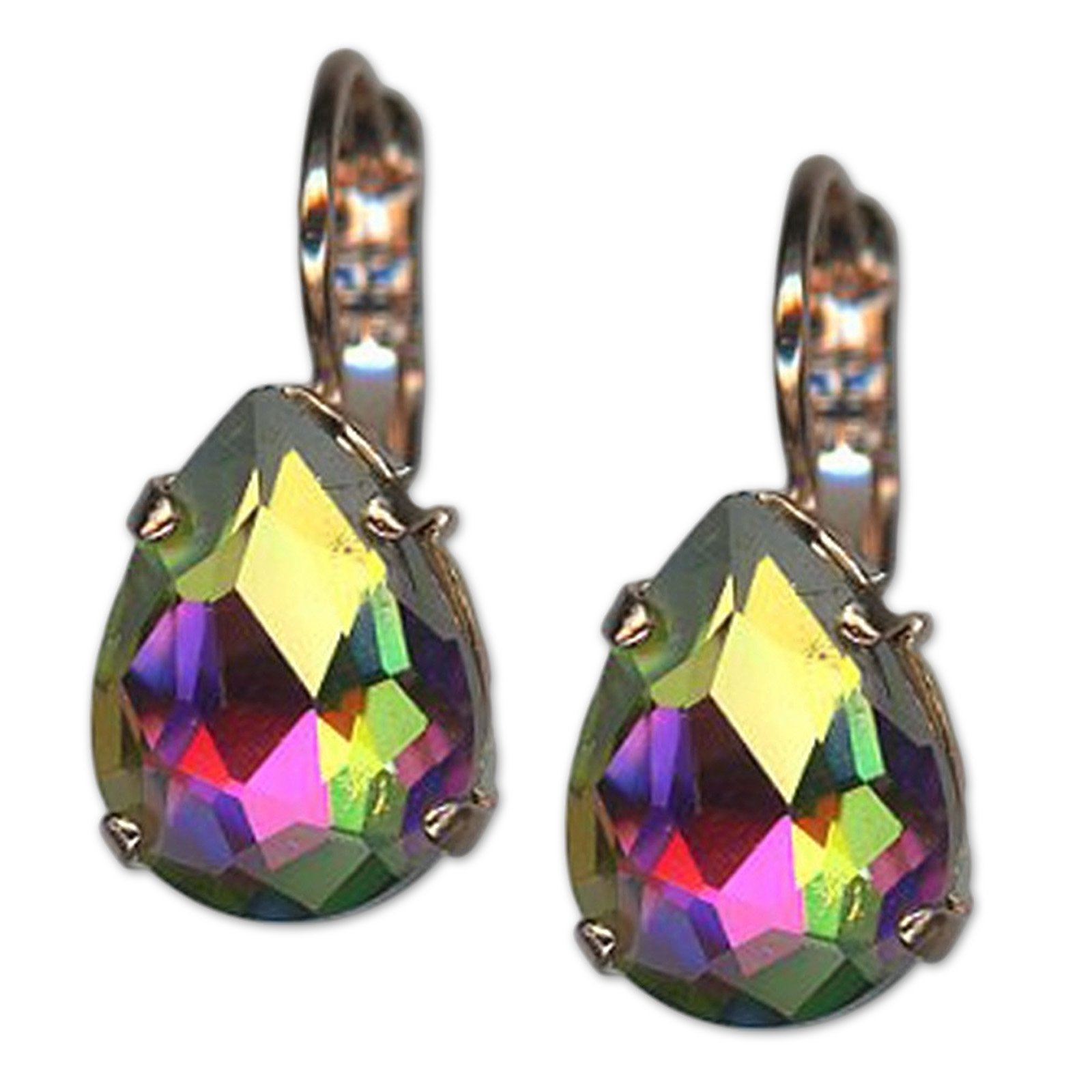 E-1032-1-222-RG6 (1) Earrings by Mariana Woman Shimmering Vitral Medium Swarovski Crystals - Image 1