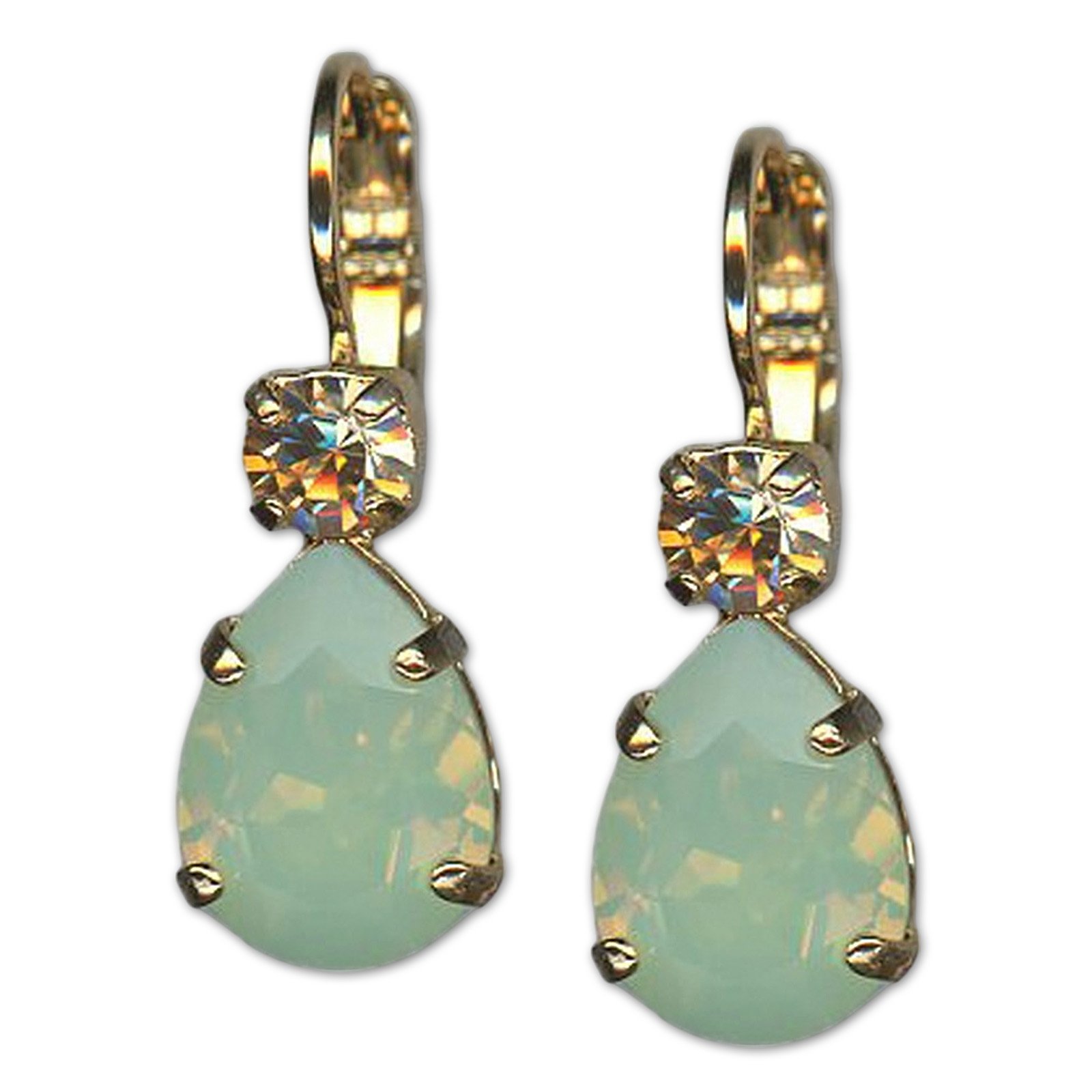 E-1032-3-5017-YG6 (1) Earrings by Mariana Woman Adorable Opal and Golden Swarovski Crystals - Image 1