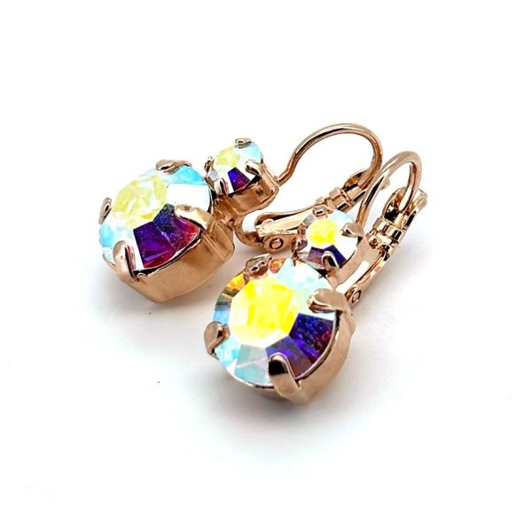 Earrings By Mariana Woman Classic Aurora Borealis Swarovski Crystals - RG