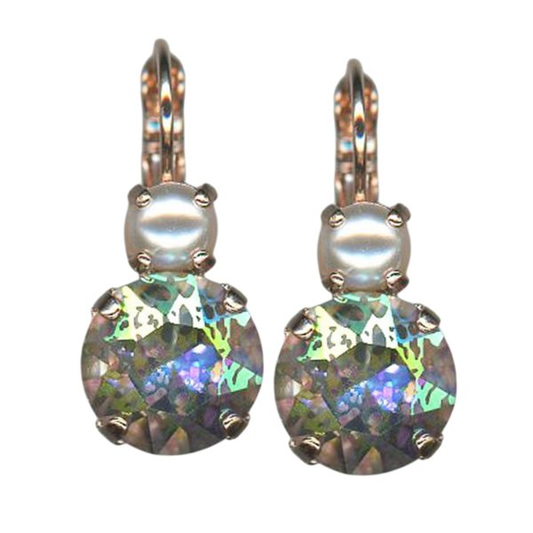 Earrings by Mariana Woman Shimmering Patina and Pearl Swarovski Crystals