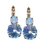Earrings by Mariana Woman Gorgeous Sapphire and Opal Swarovski Crystals - Image 2