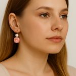 Earrings By Mariana Woman Sassy Pearl and Peach Swarovski Crystals - Image 3