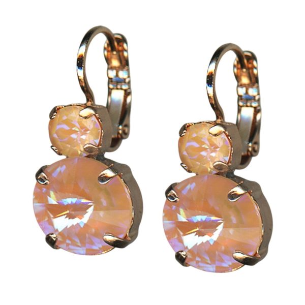 Earrings by Mariana Woman Lovely Peach Swarovski Crystals