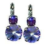 Earrings by Mariana Woman Alluring Lavender and Vitral Light Swarovski Crystals - Image 2