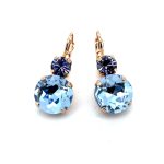 Earrings by Mariana Woman Exquisite Sapphire and Tanzanite Swarovski Crystals