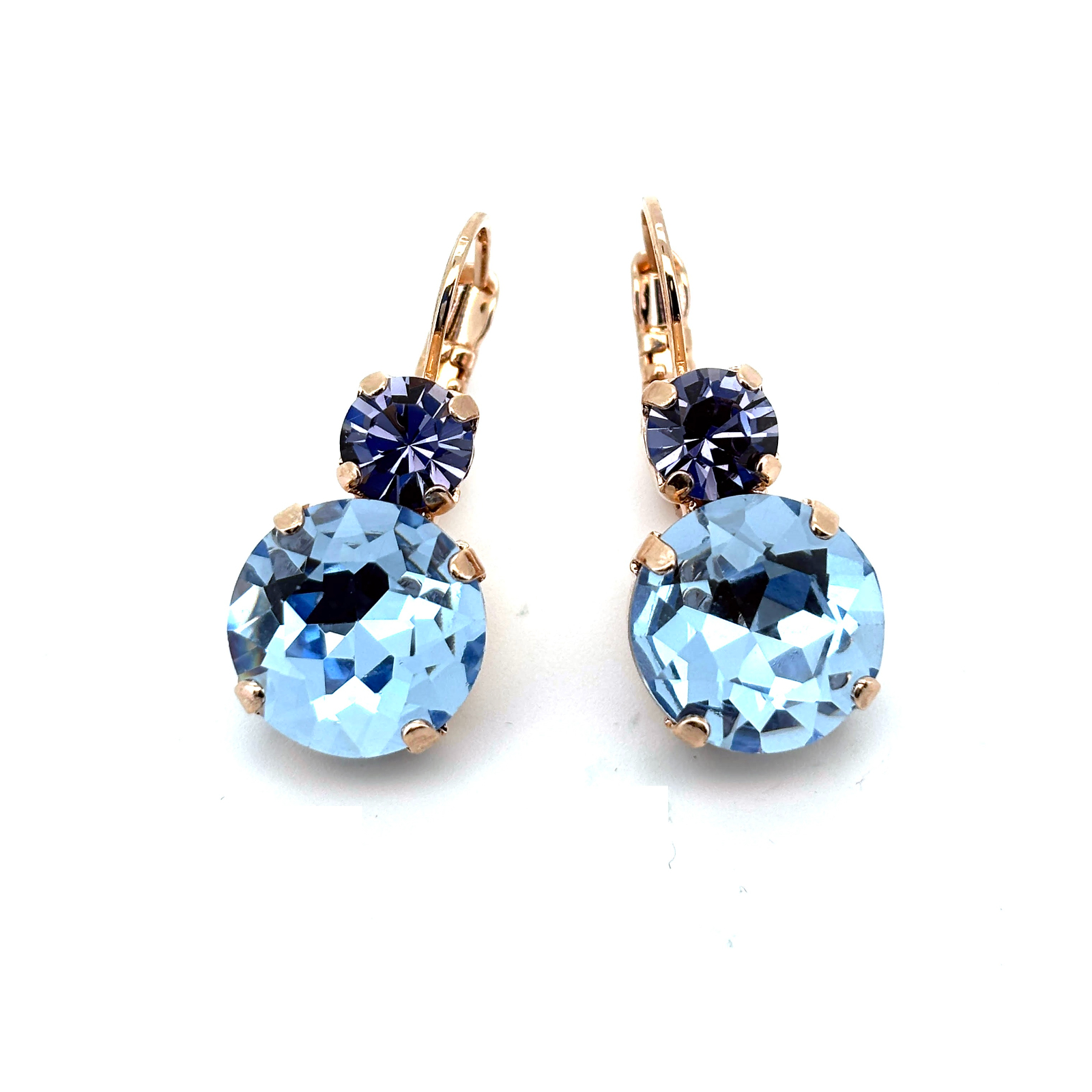 E-1037R-30-1516-RG6 (1) Earrings by Mariana Woman Exquisite Sapphire and Tanzanite Swarovski Crystals - Image 1