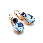 Earrings by Mariana Woman Exquisite Sapphire and Tanzanite Swarovski Crystals - Image 4