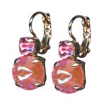 Earrings by Mariana Woman Sassy Mandarin and Rose Swarovski Crystals