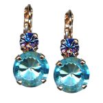 Earrings by Mariana Adorable Turquoise and Tanzanite Swarovski Crystals - Image 2