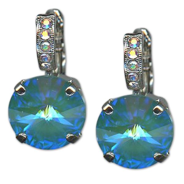 Earrings by Mariana Woman Alluring Royal Blue and AB Swarovski Crystals