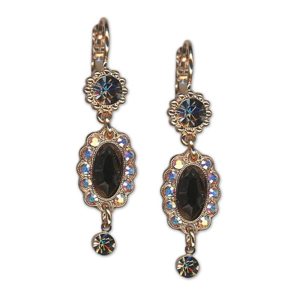 Earrings by Mariana Woman Elegant Black Diamond and AB Swarovski Crystals