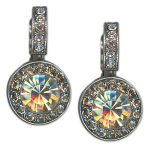 Earrings by Mariana Woman Gorgeous Grey and Clear Swarovski Crystals - Image 2