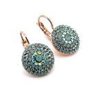 Earrings By Mariana Woman Classic Pacific Opal and Mint Green Swarovski Crystals - Image 3