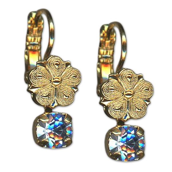 Earrings by Mariana Woman Dainty Floral Sapphire Swarovski Crystals