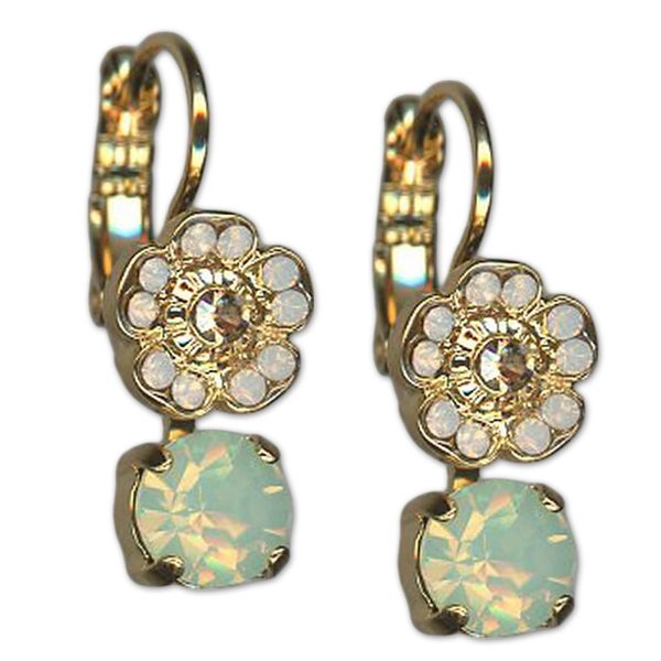 Earrings by Mariana Woman Adorable Chrysolite and Rose Swarovski Crystals
