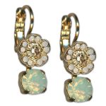 Earrings by Mariana Woman Adorable Chrysolite and Rose Swarovski Crystals - Image 3
