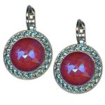 Earrings by Mariana Woman Stunning Blush and Turquoise Swarovski Crystals