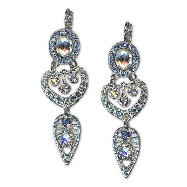 Earrings by Mariana Woman Sophisticated Clear and Aquamarine Swarovski Crystals