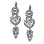 Earrings by Mariana Woman Sophisticated Clear and Aquamarine Swarovski Crystals - Image 2