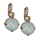 Earrings by Mariana Woman Luxurious Opal and Silk Swarovski Crystals