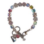 Bracelet by Mariana Woman Beautiful Rose and AB Swarovski Crystals - Image 2
