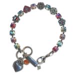 Bracelet by Mariana Woman Floral Rose and Turquoise Swarovski Crystals - Image 2