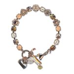 Bracelet by Mariana Woman Ethereal Pearl and Peach Swarovski Crystals - Image 3