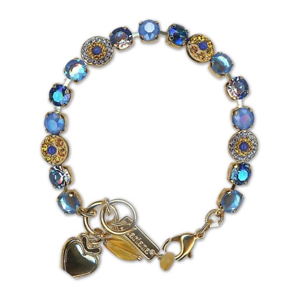 Bracelet by Mariana Woman Gorgeous Sapphire and Topaz Swarovski Crystals