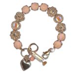 Bracelet by Mariana Woman Lovely Peach Swarovski Crystals - Image 2