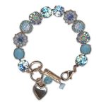 Bracelet by Mariana Woman Charming Aquamarine and Opal Swarovski Crystals - Image 2