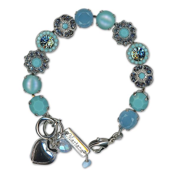 Bracelet by Mariana Woman Gorgeous Turquoise and Montana Swarovski Crystals