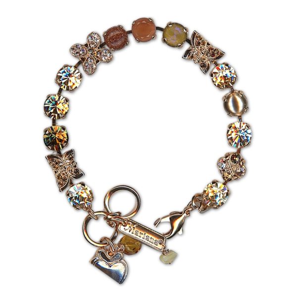 Bracelet by Mariana Woman Exquisite Agate Mineral and Opal Swarovski Crystals