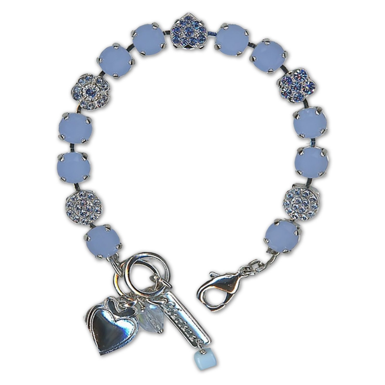 B-4069-043211-RO (3) Bracelet by Mariana Woman Adorable Opal and Sapphire Swarovski Crystals - Image 1