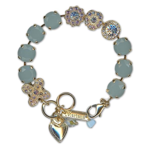 Bracelet by Mariana Woman Exquisite Vitral Light and Grey Swarovski Crystals
