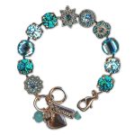 Bracelet by Mariana Woman Elegant Zircon and Aquamarine Swarovski Crystals - Image 2