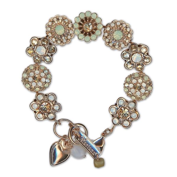Bracelet by Mariana Woman Floral Chrysolite Swarovski Crystals