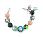 Bracelet By Mariana Woman Elegant Erinite and Rose Swarovski Crystals