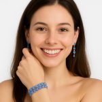 Bracelet by Mariana Woman Two-Tier Blue Opal Swarovski Crystals - Image 3