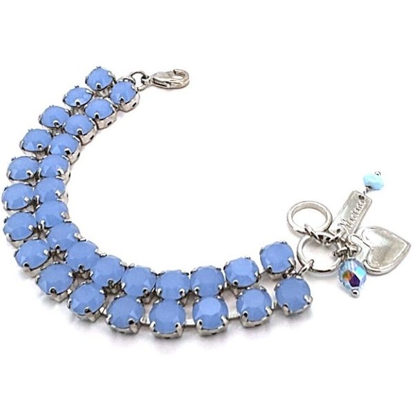 Bracelet by Mariana Woman Two-Tier Blue Opal Swarovski Crystals