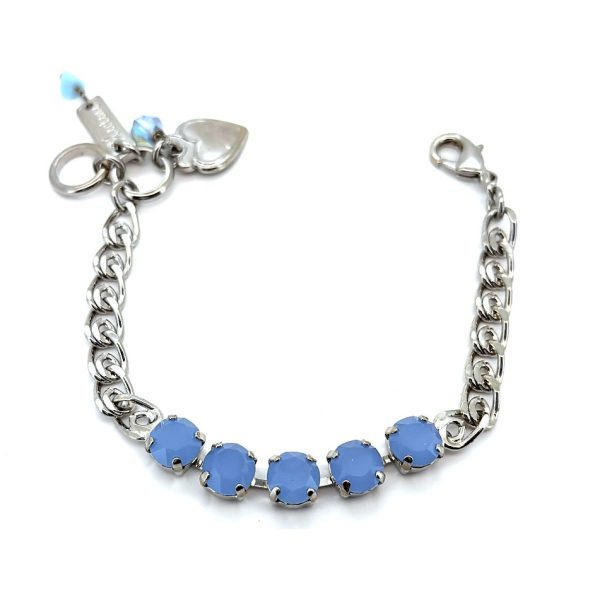 Bracelet By Mariana Woman Charming Blue Opal Swarovski Crystals