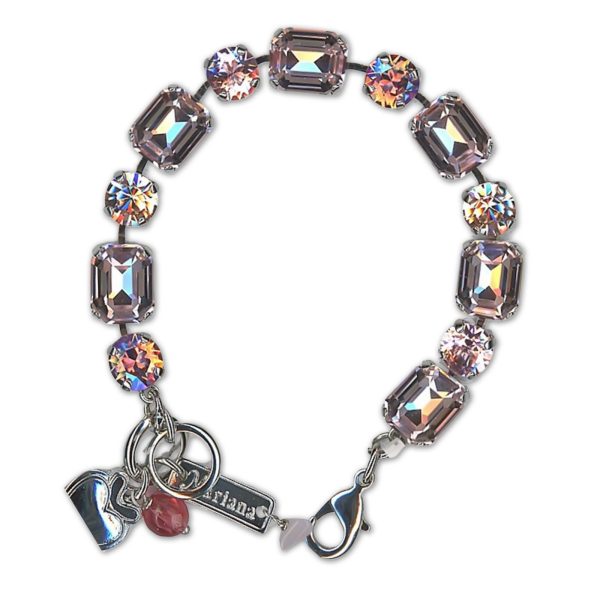 Bracelet by Mariana Woman Lovely Rose and Astral Pink Swarovski Crystals