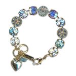 Bracelet by Mariana Woman Opulent Aquamarine and Moonlight Swarovski Crystals - Image 2