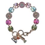 Bracelet by Mariana Woman Charming Rose and Turquoise Swarovski Crystals - Image 3