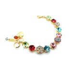 Bracelet by Mariana Woman Charming Rose and Turquoise Swarovski Crystals - Image 3