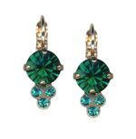 Earrings By Mariana Woman Adorable Emerald and Blue Zircon Swarovski Crystals - Image 3