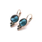Earrings By Mariana Woman Beautiful Aqua and Light Sapphire Swarovski Crystals - Image 2