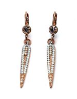 Earrings By Mariana Woman Fashionable Pearl and Golden Swarovski Crystals - Image 3