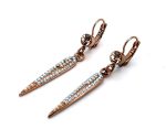 Earrings By Mariana Woman Fashionable Pearl and Golden Swarovski Crystals