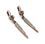 Earrings By Mariana Woman Fashionable Pearl and Golden Swarovski Crystals - Image 2